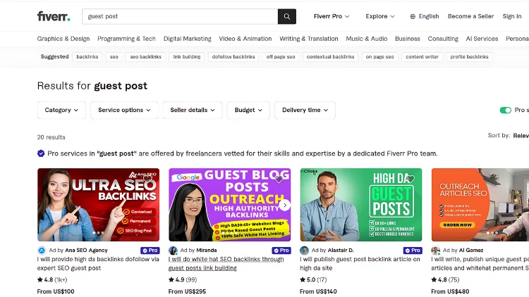 fiverr platform