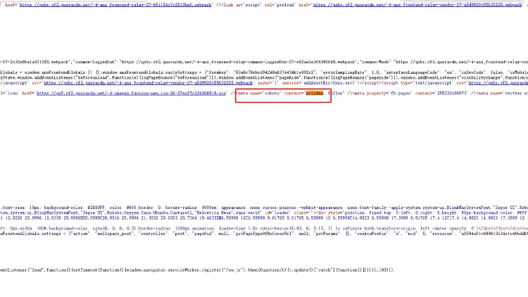 noindex tag